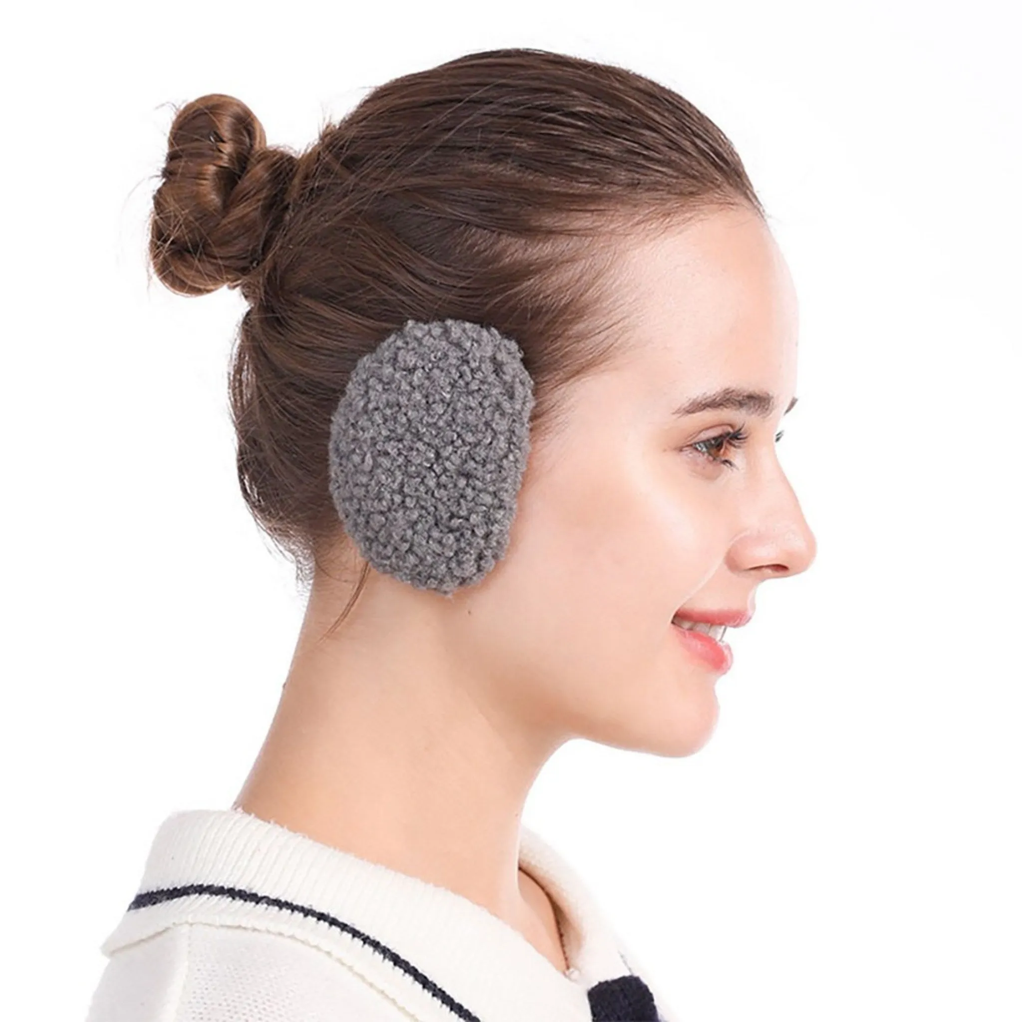 1 1 No-strings Ear Muffs Detachable Earplugs Rabbit Fur Snap-On Warm Ear Winter Accessories - Ear Muffs - 🏆 #55 - Clothing/Accessories - Best of December