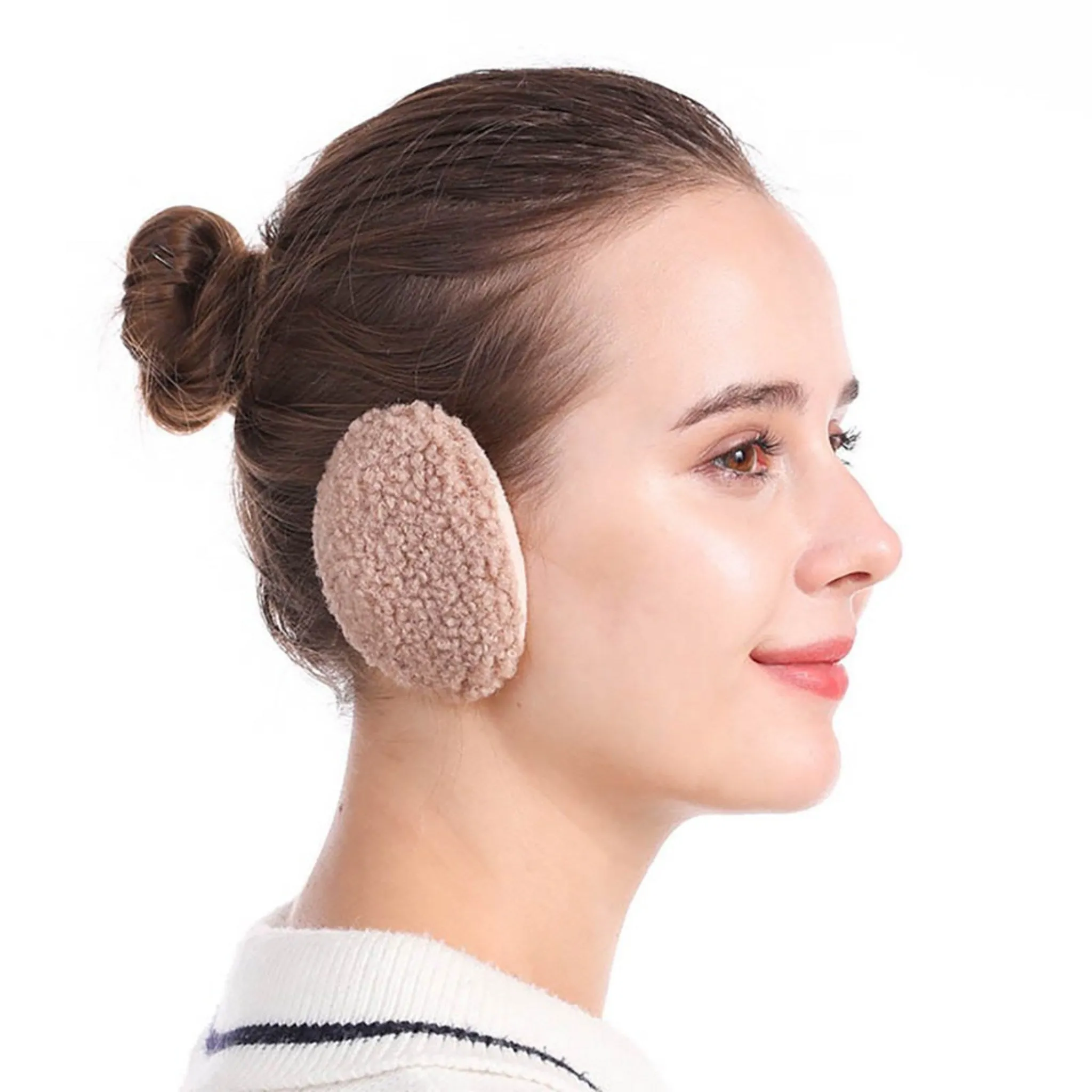 1 1 No-strings Ear Muffs Detachable Earplugs Rabbit Fur Snap-On Warm Ear Winter Accessories - Ear Muffs - 🏆 #55 - Clothing/Accessories - Best of December