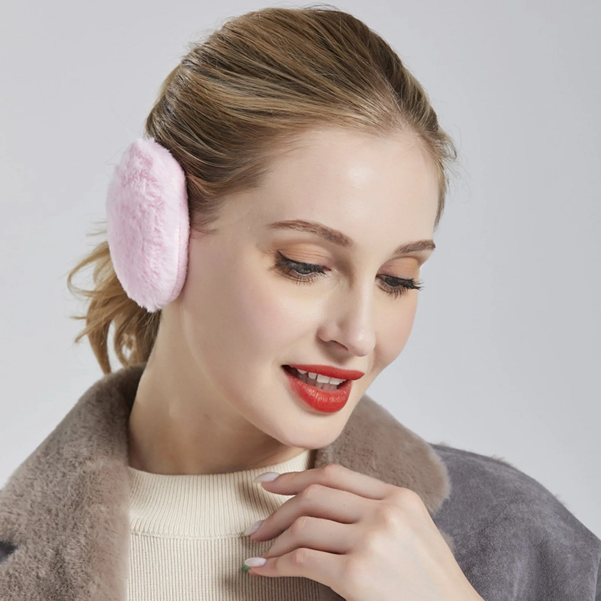 1 1 No-strings Ear Muffs Detachable Earplugs Rabbit Fur Snap-On Warm Ear Winter Accessories - Ear Muffs - 🏆 #55 - Clothing/Accessories - Best of December