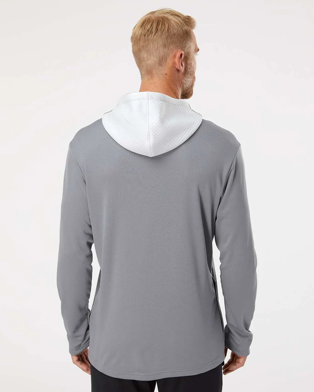 Adidas Textured Mixed Media Hooded Sweatshirt A530