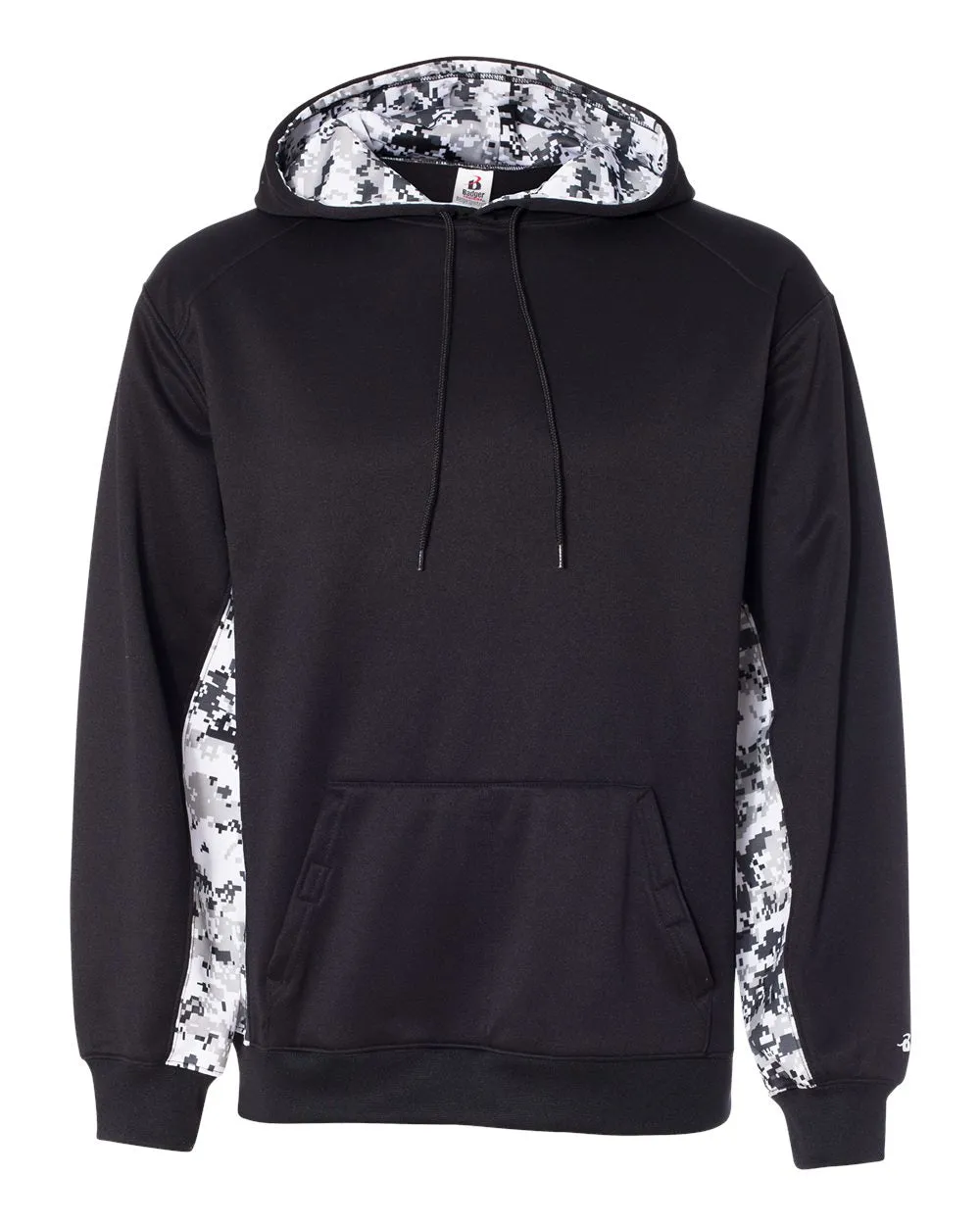 Badger Digital Camo Colorblock Performance Fleece Hooded Sweatshirt 1464