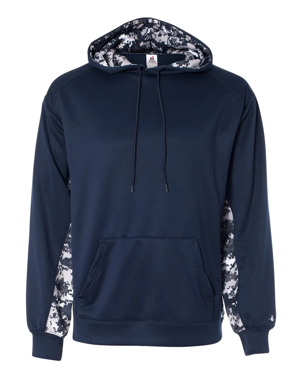 Badger Digital Camo Colorblock Performance Fleece Hooded Sweatshirt 1464