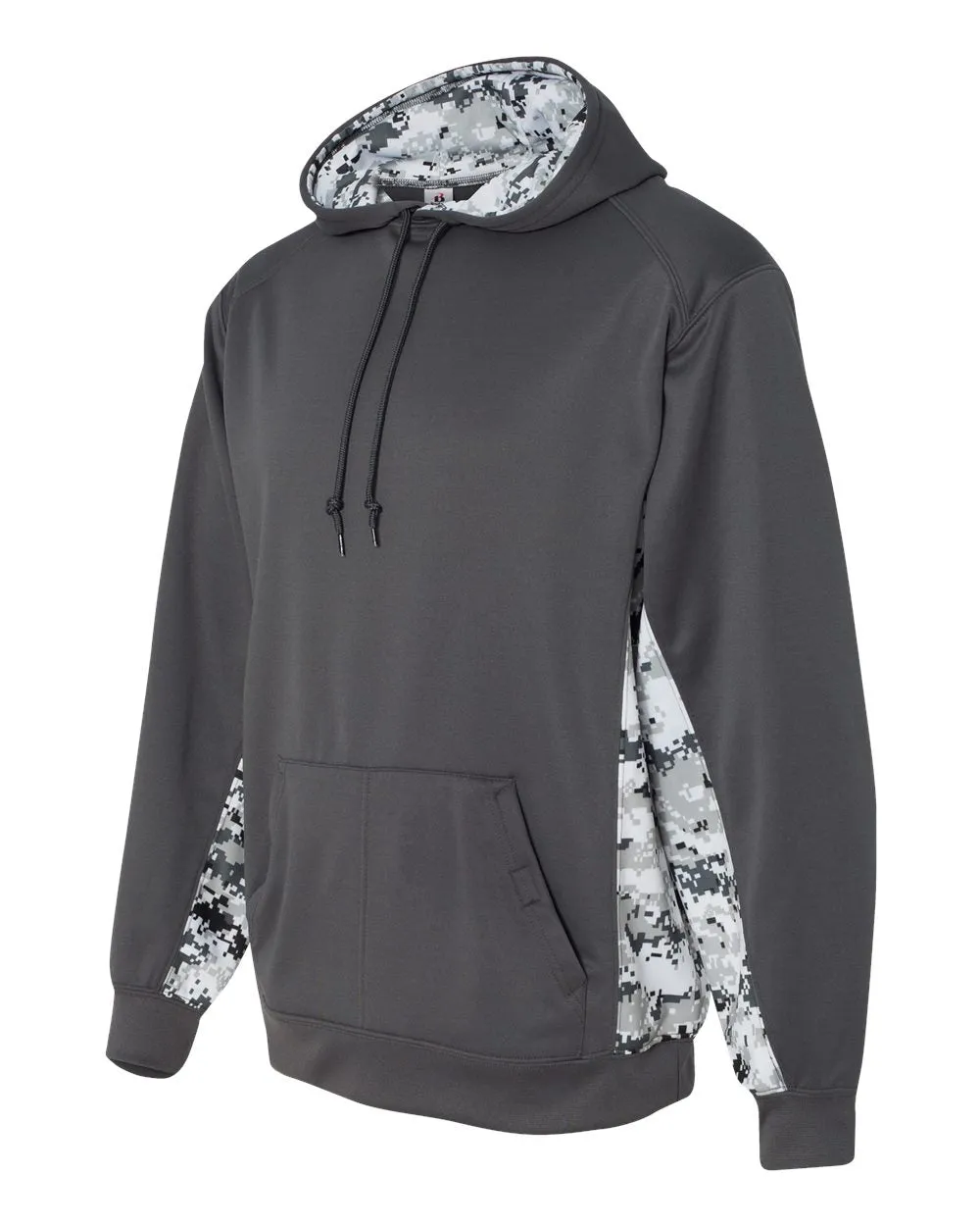 Badger Digital Camo Colorblock Performance Fleece Hooded Sweatshirt 1464