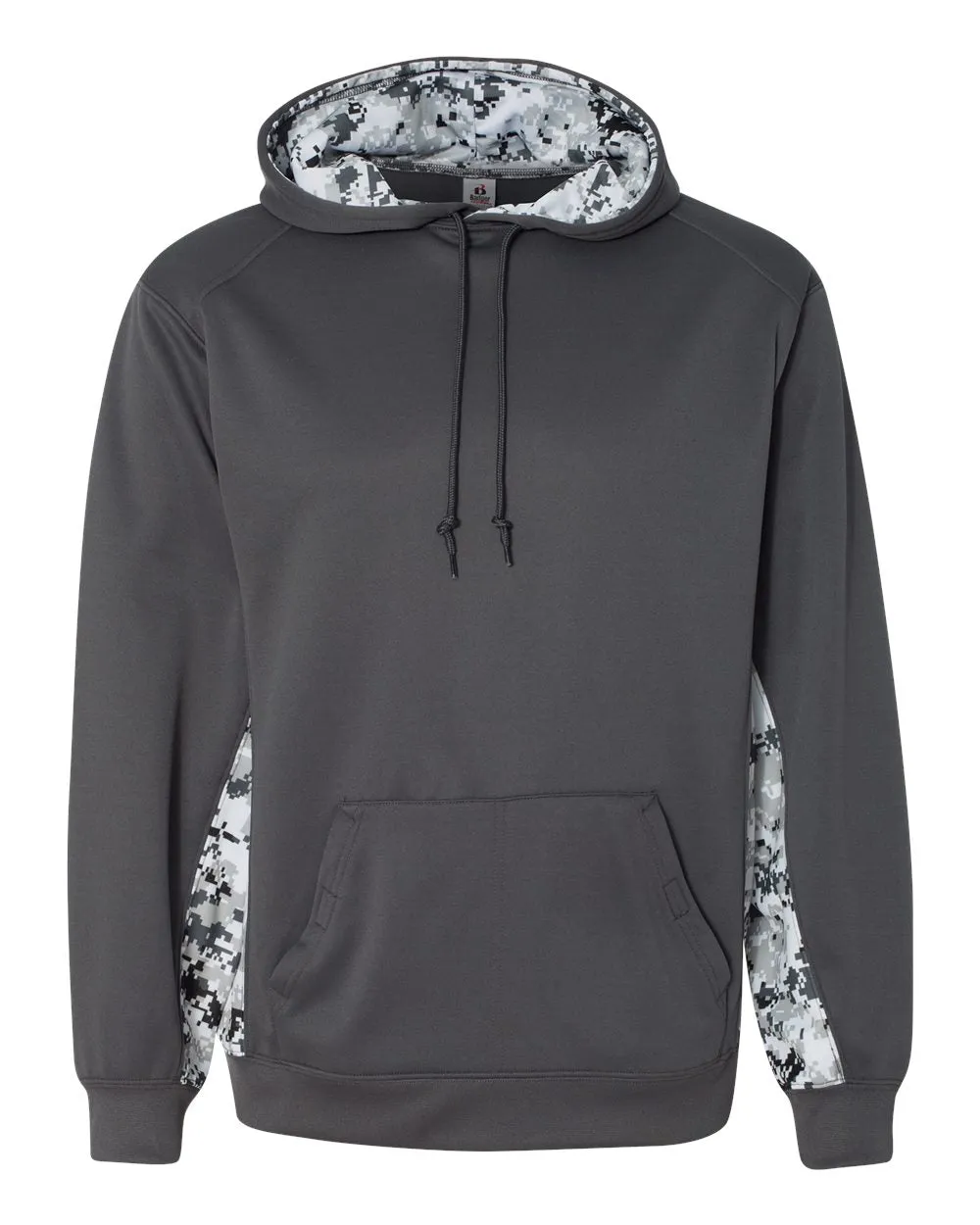 Badger Digital Camo Colorblock Performance Fleece Hooded Sweatshirt 1464