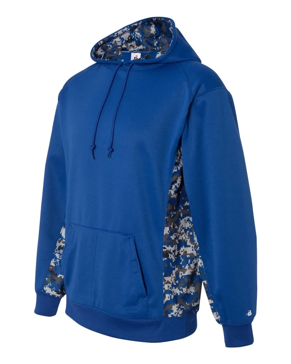 Badger Digital Camo Colorblock Performance Fleece Hooded Sweatshirt 1464