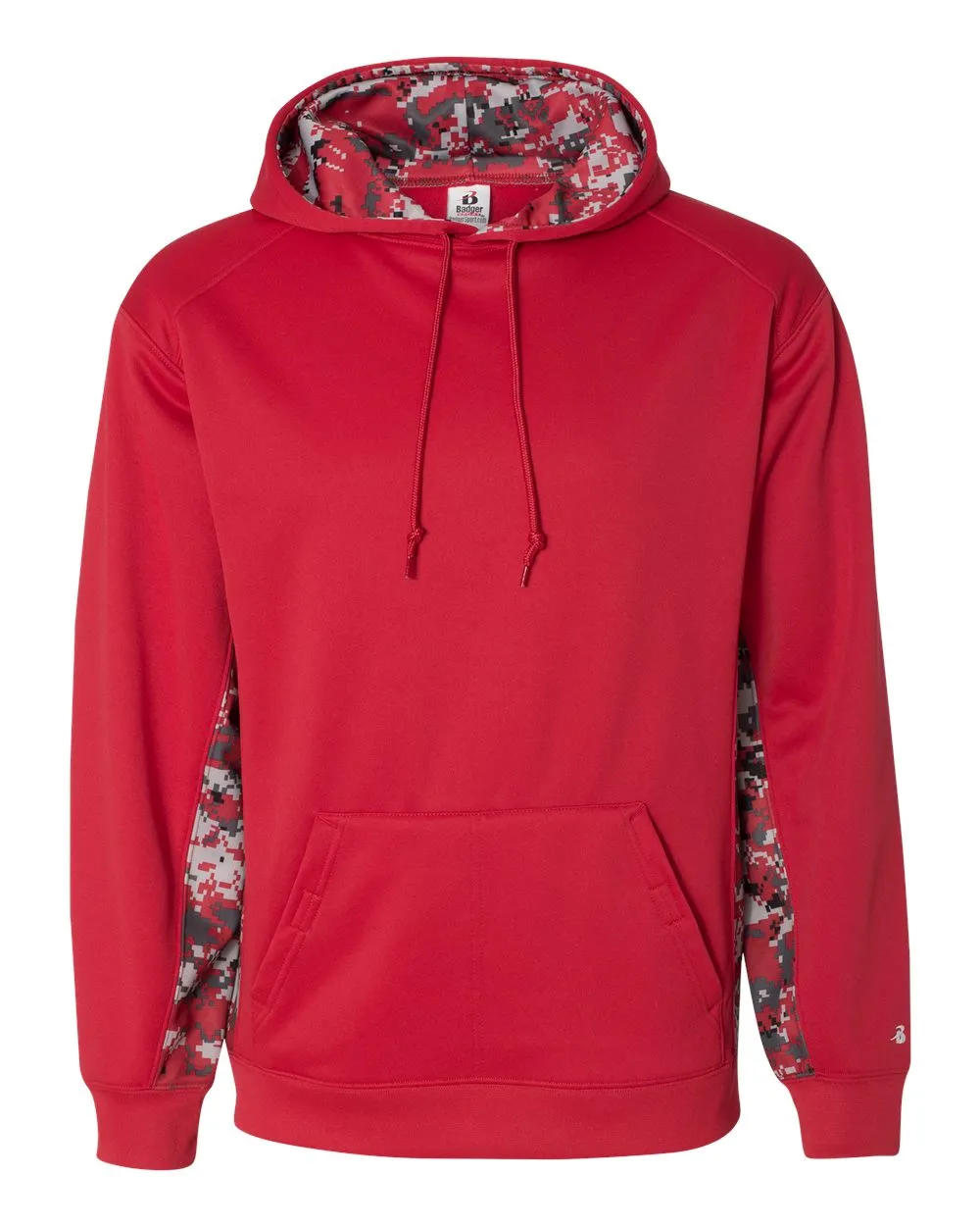 Badger Digital Camo Colorblock Performance Fleece Hooded Sweatshirt 1464