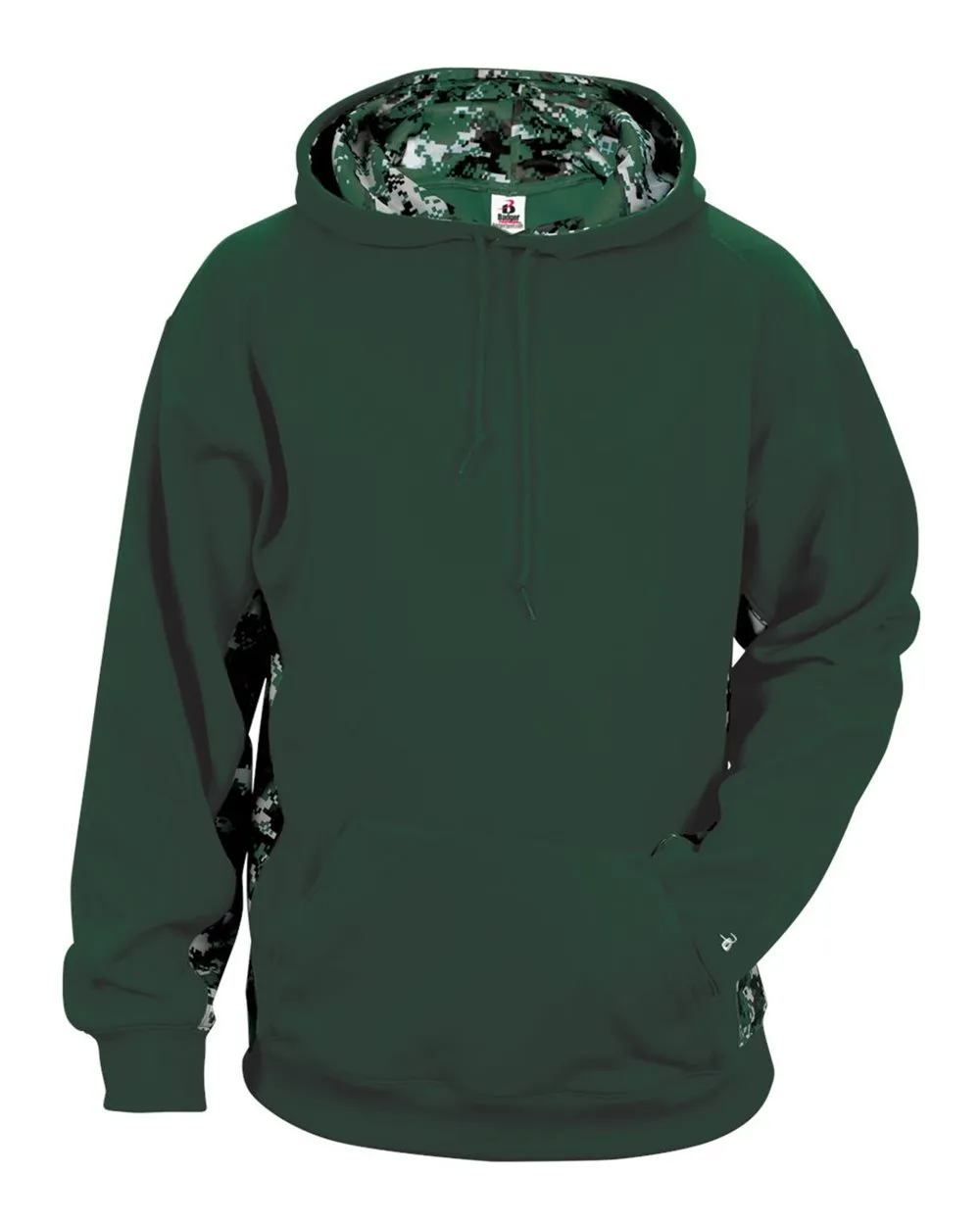 Badger Digital Camo Colorblock Performance Fleece Hooded Sweatshirt 1464