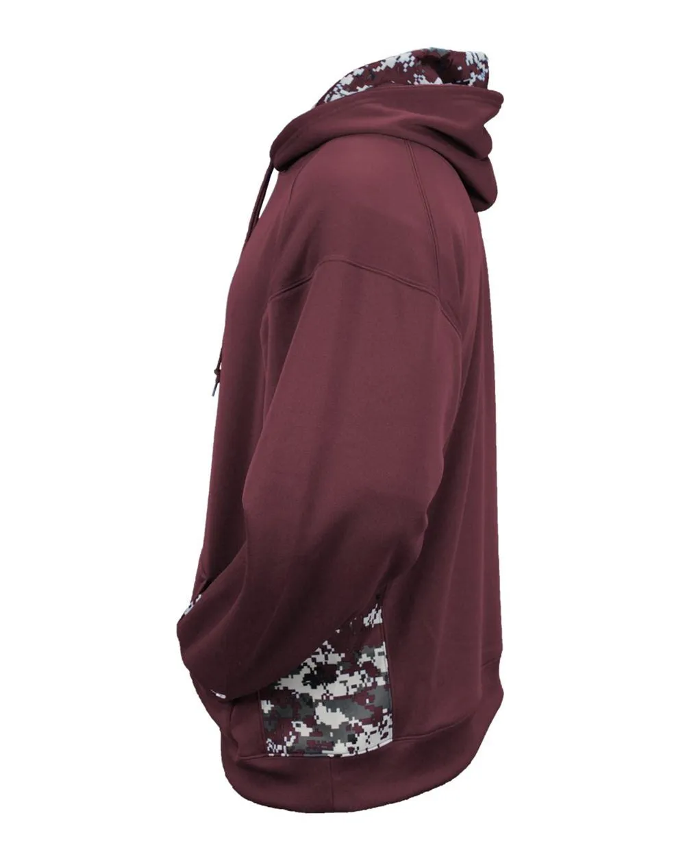 Badger Digital Camo Colorblock Performance Fleece Hooded Sweatshirt 1464