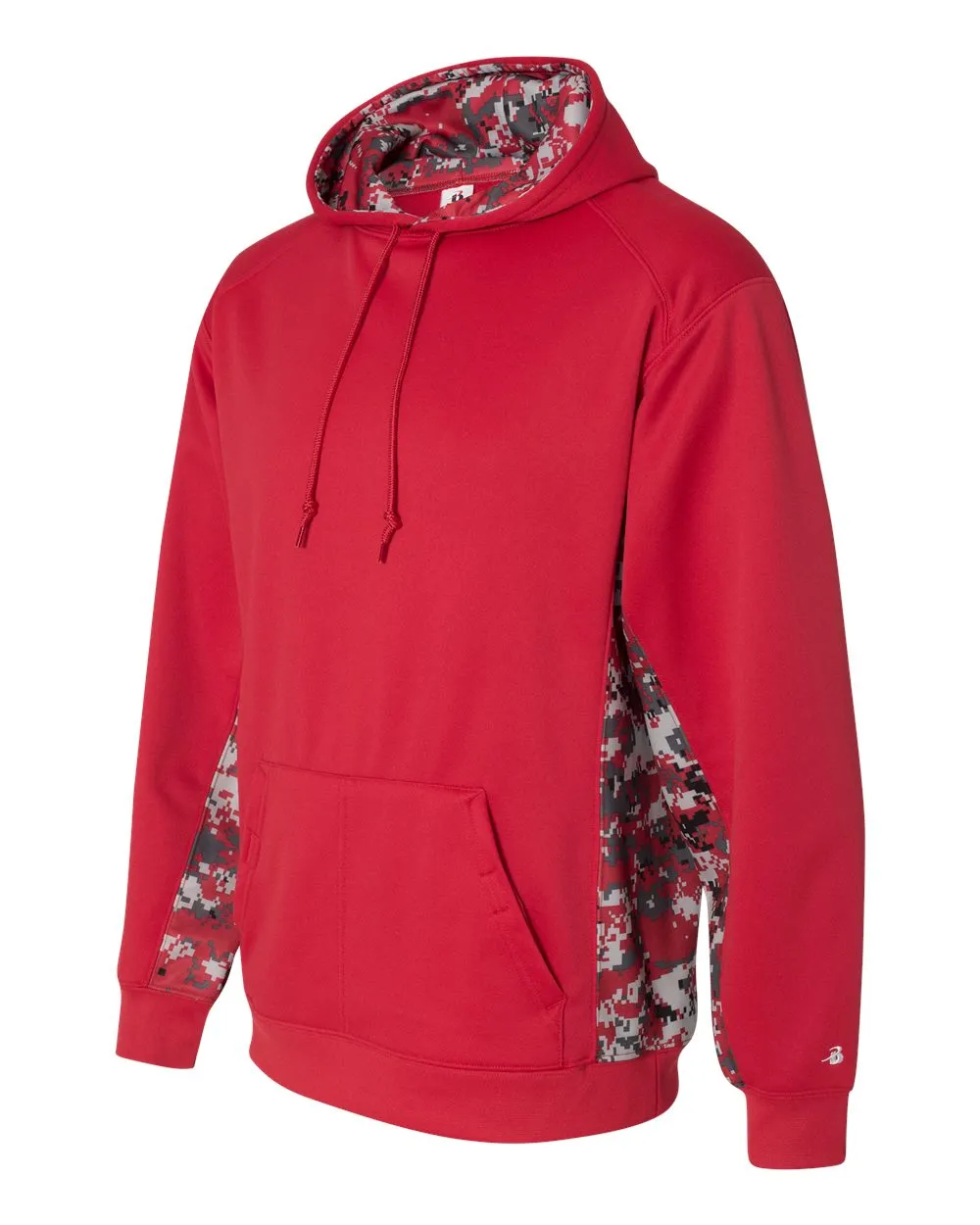 Badger Digital Camo Colorblock Performance Fleece Hooded Sweatshirt 1464