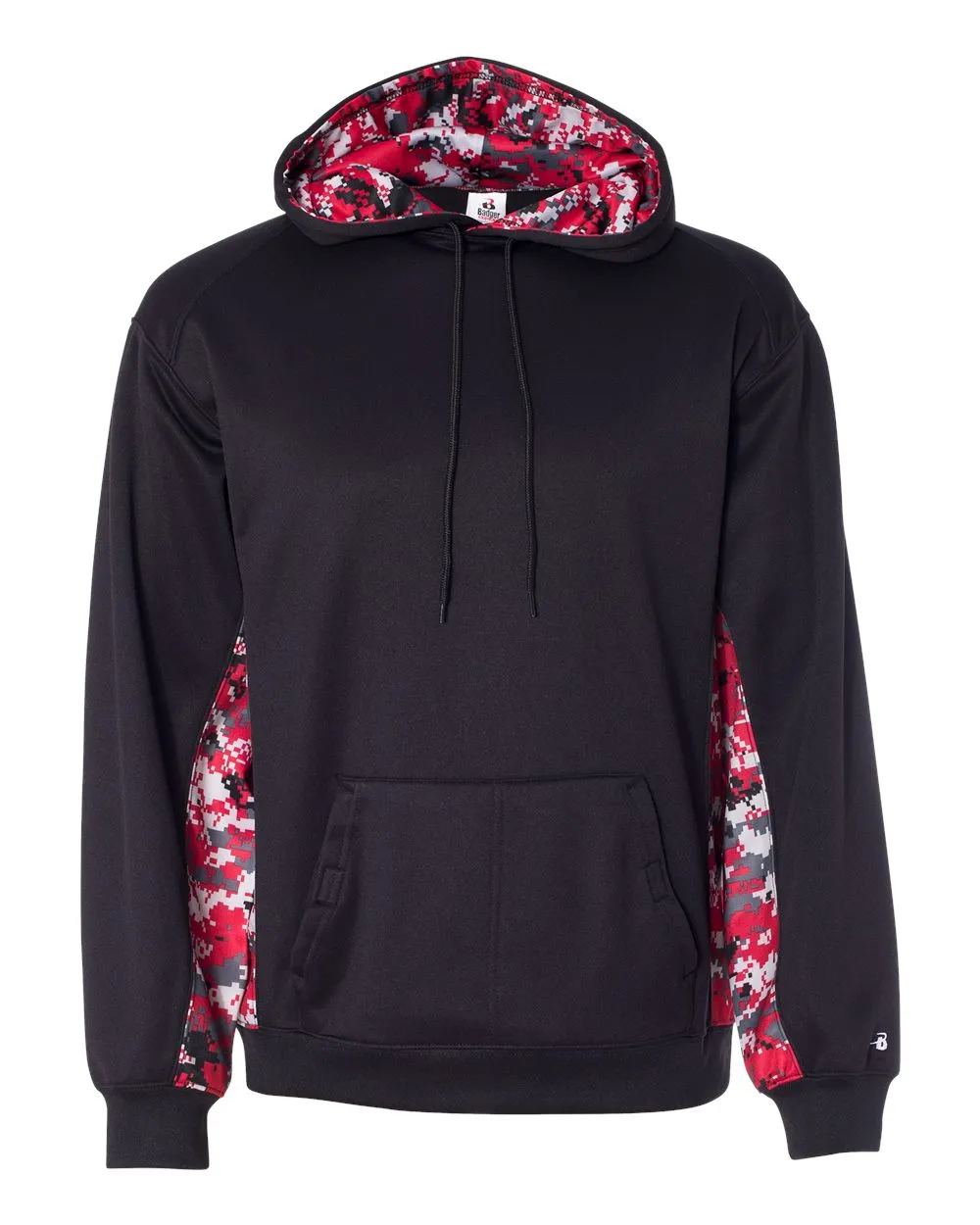 Badger Digital Camo Colorblock Performance Fleece Hooded Sweatshirt 1464