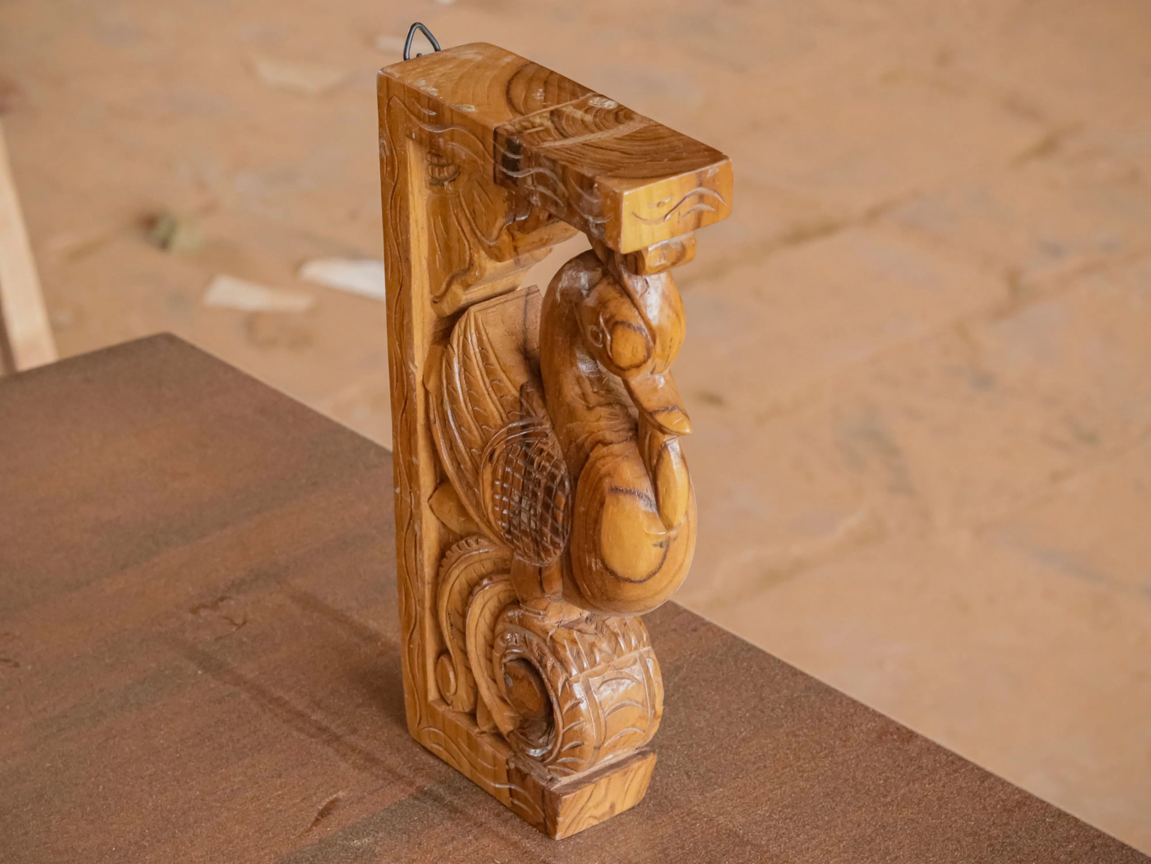 Classic Bird Solid Teak Door Bracket
