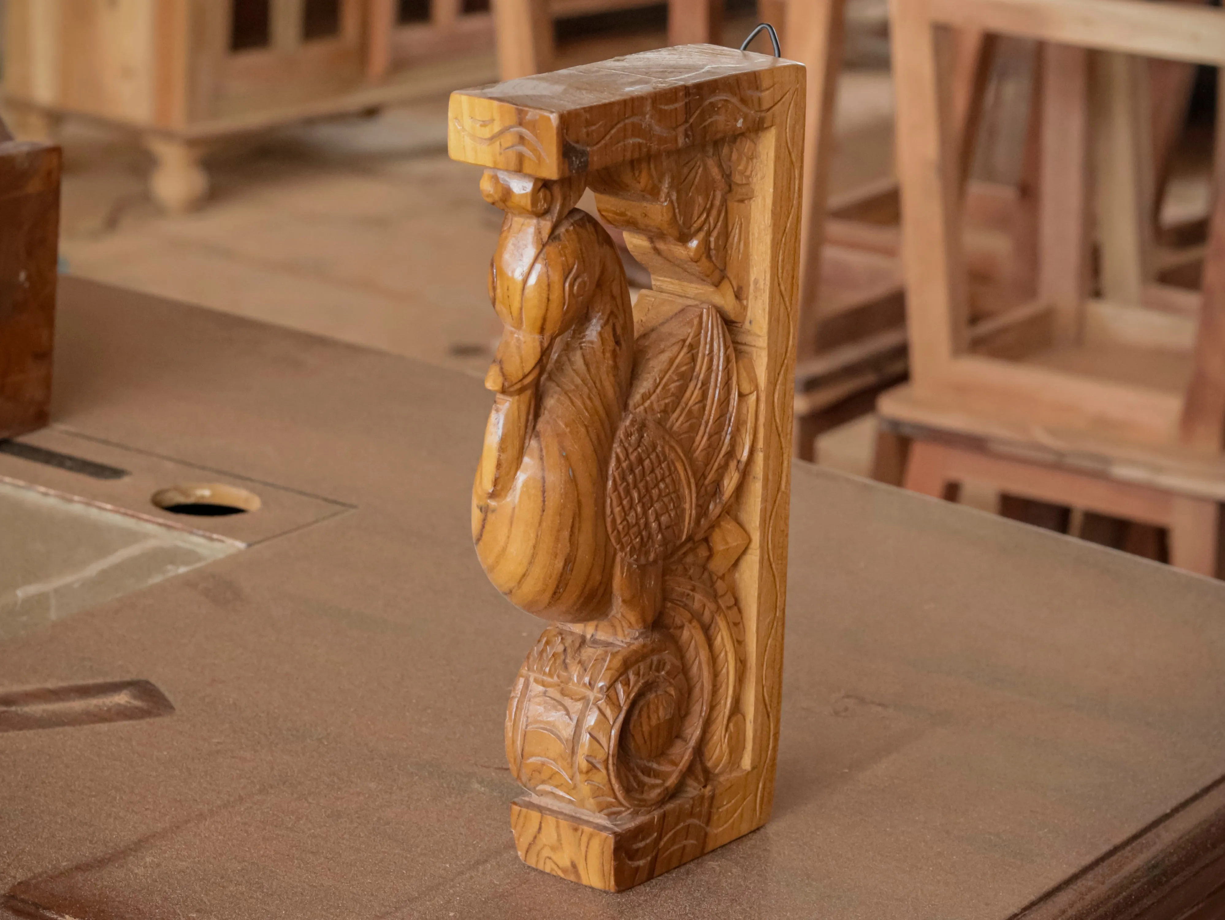 Classic Bird Solid Teak Door Bracket