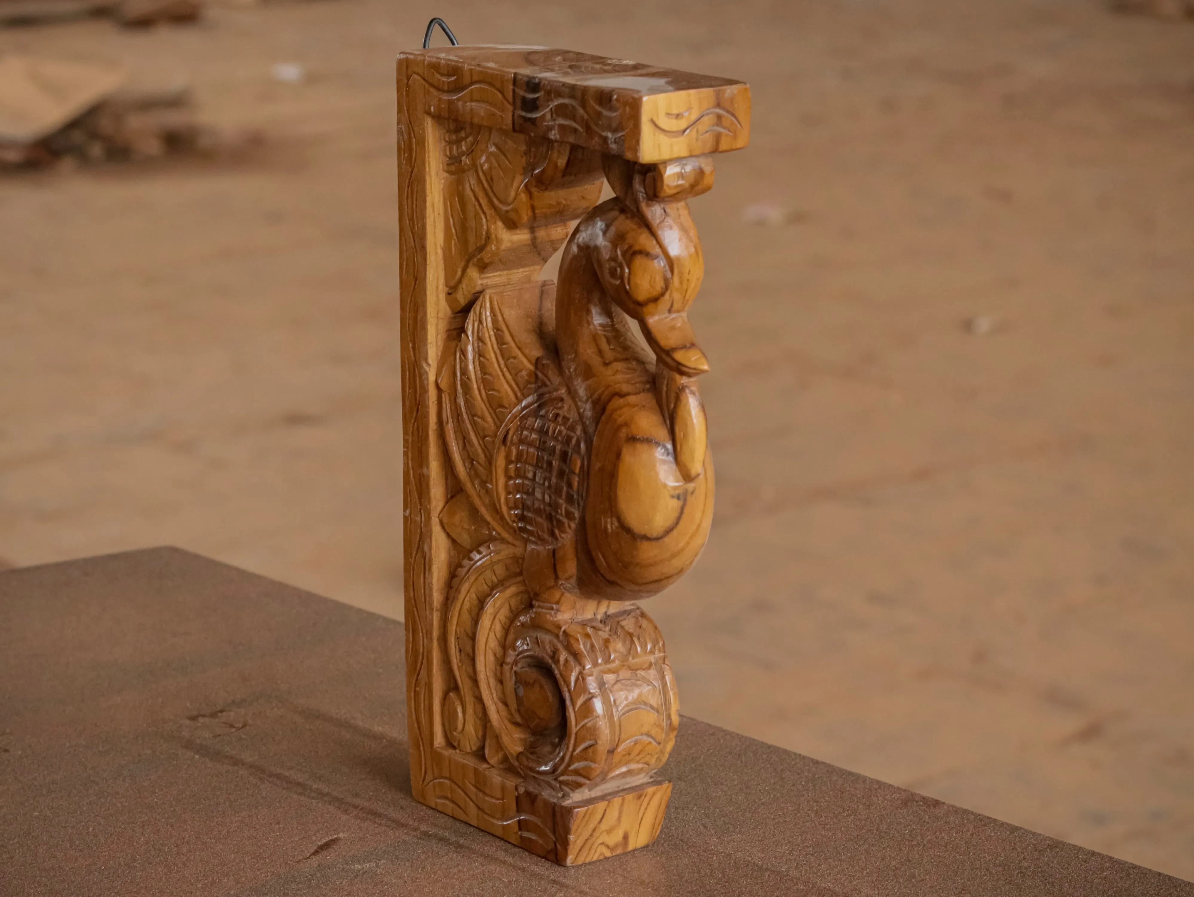 Classic Bird Solid Teak Door Bracket