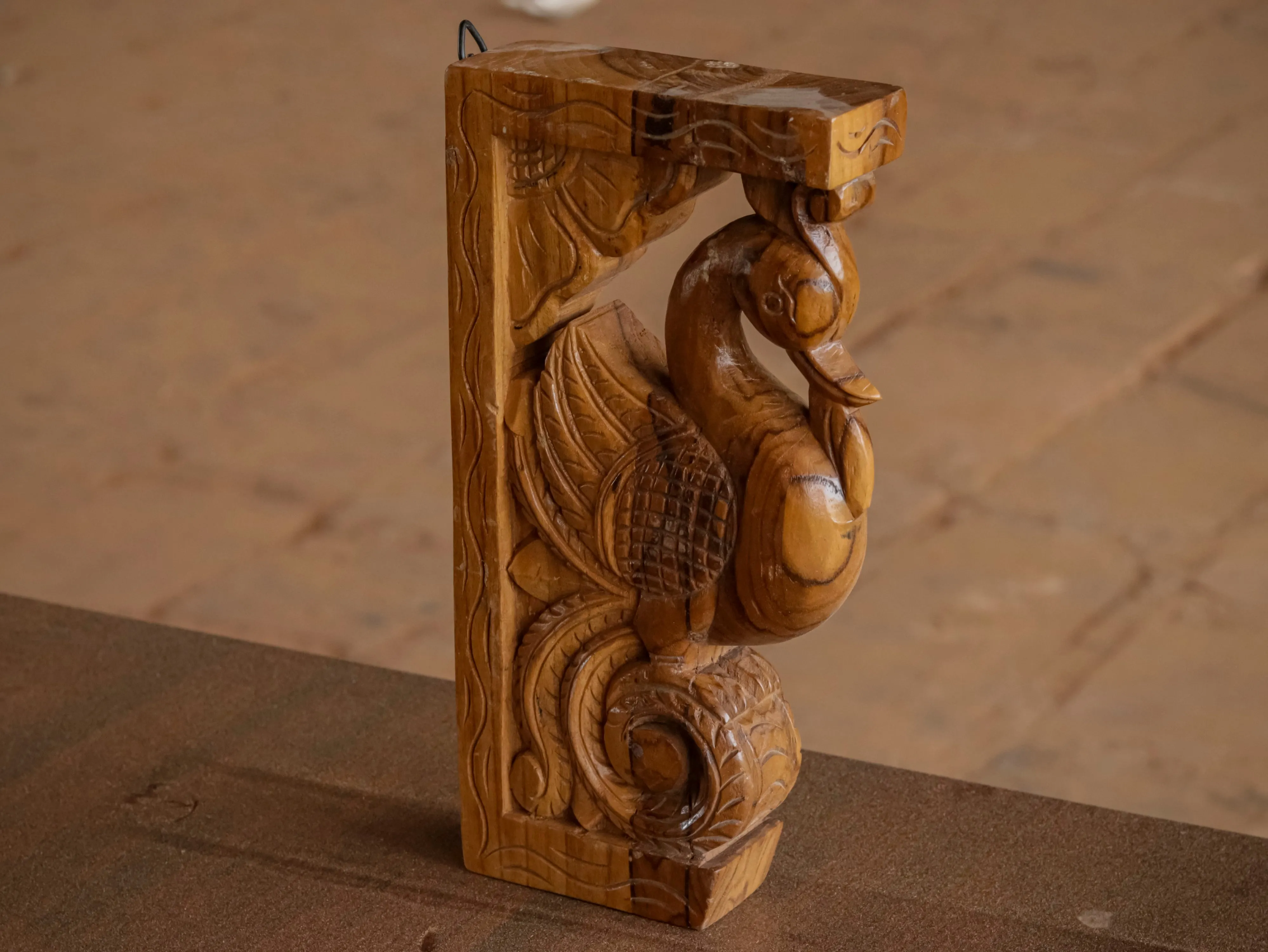 Classic Bird Solid Teak Door Bracket
