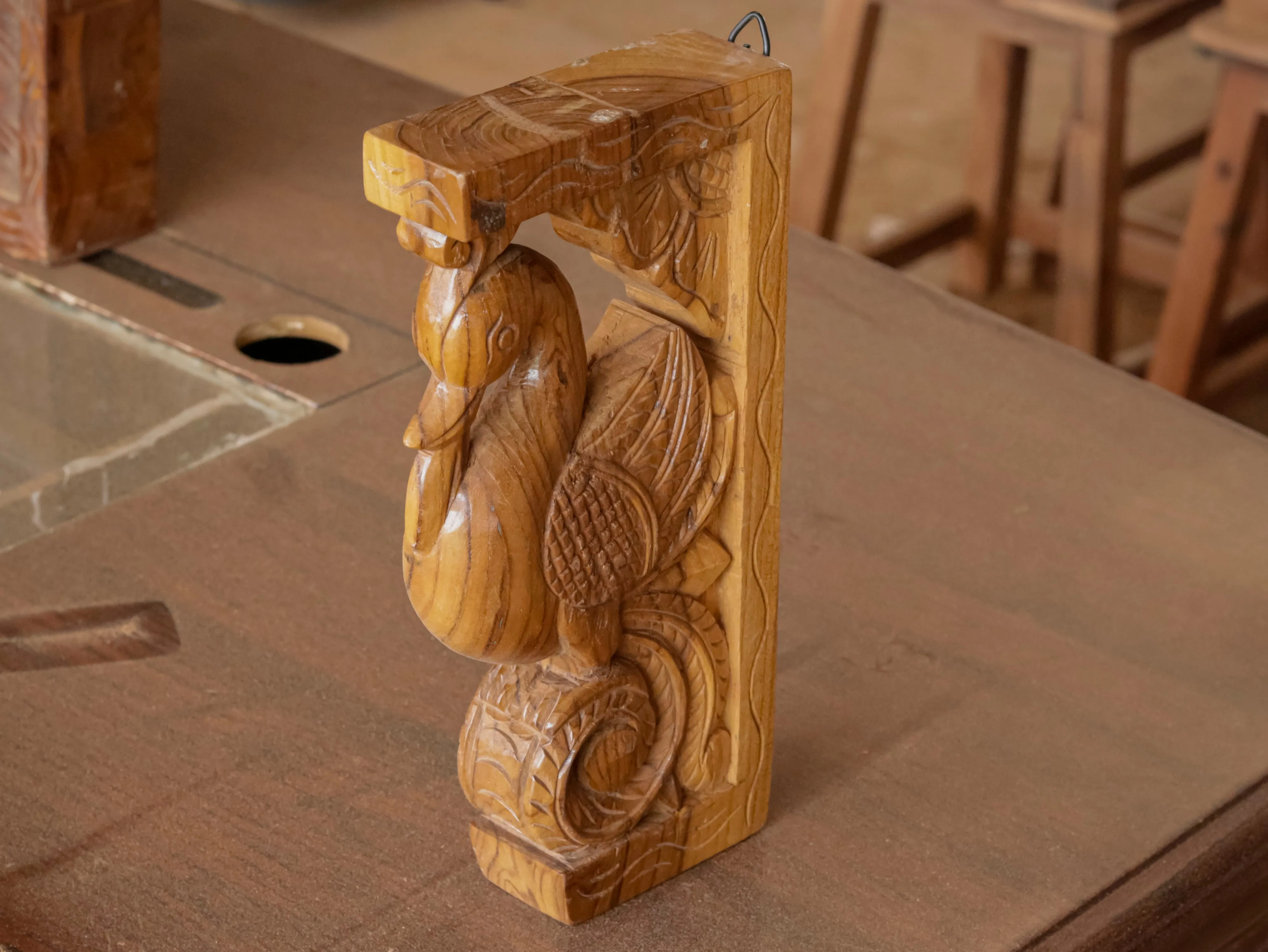 Classic Bird Solid Teak Door Bracket
