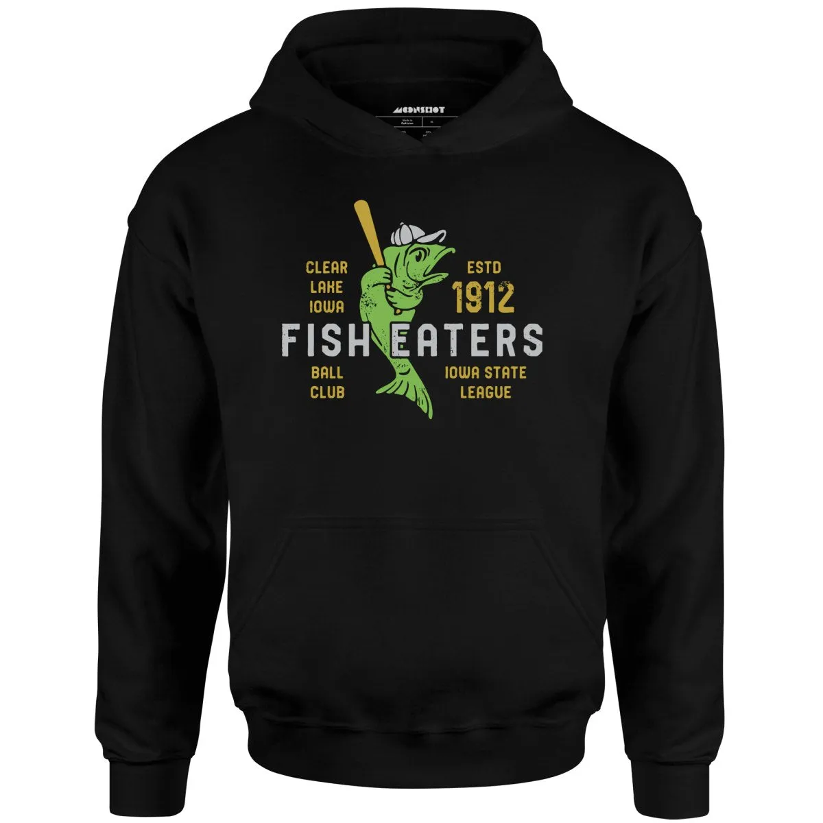 Clear Lake Fish Eaters - Iowa  - Vintage Defunct Baseball Teams - Unisex Hoodie
