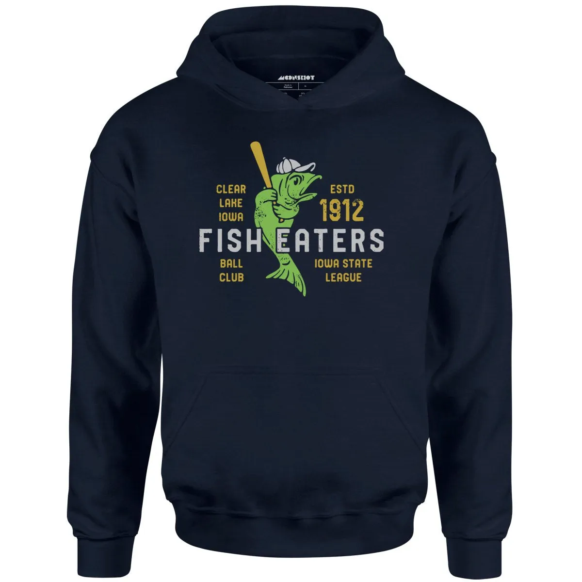Clear Lake Fish Eaters - Iowa  - Vintage Defunct Baseball Teams - Unisex Hoodie