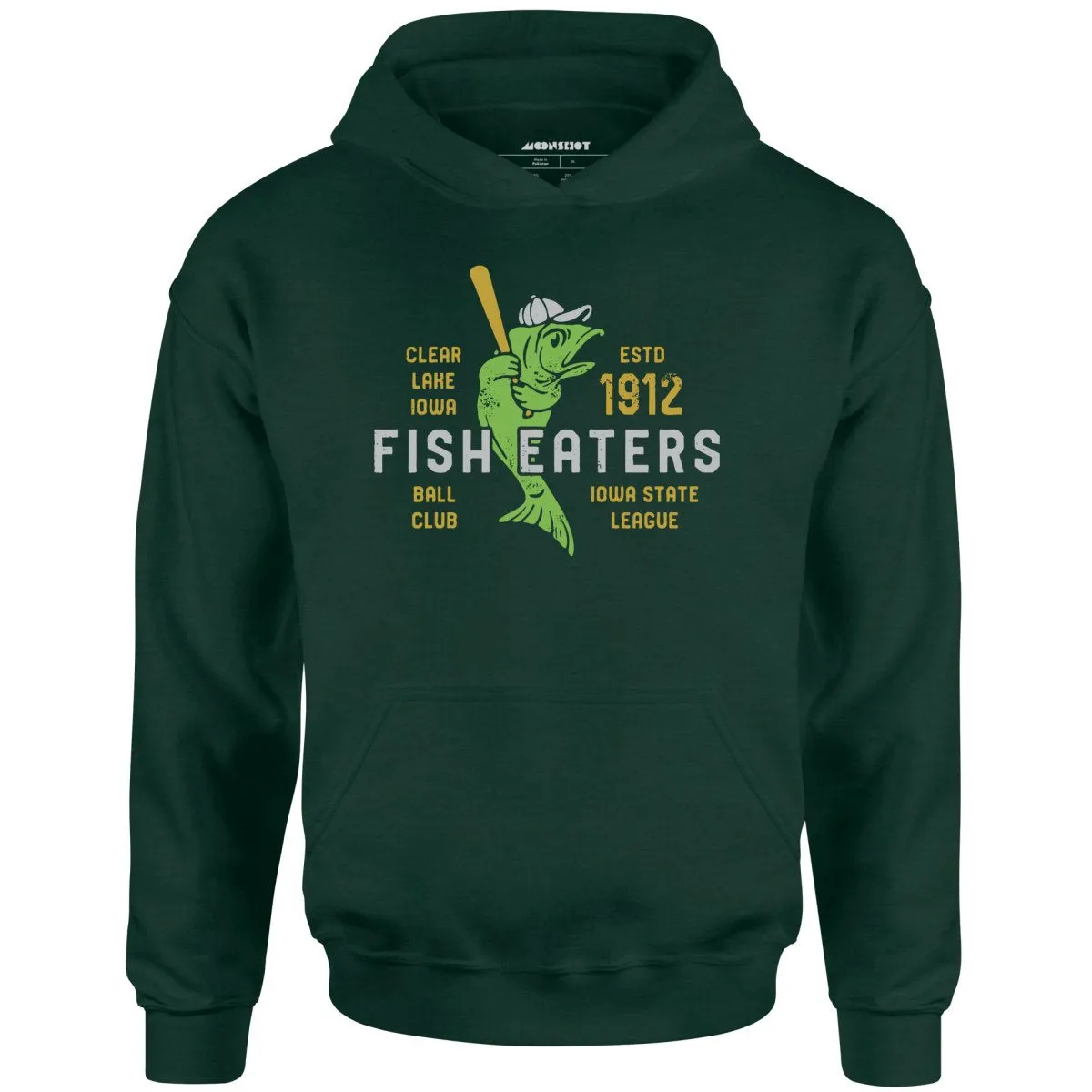 Clear Lake Fish Eaters - Iowa  - Vintage Defunct Baseball Teams - Unisex Hoodie