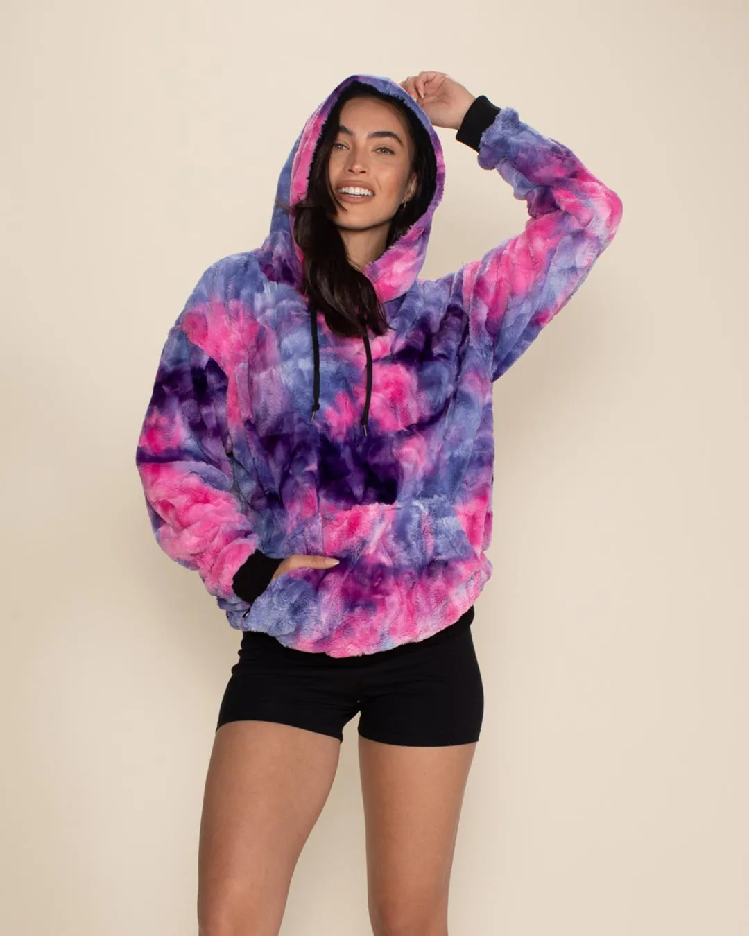 Cotton Candy Kitty Hooded ULTRA SOFT Faux Fur Hoodie | Women's