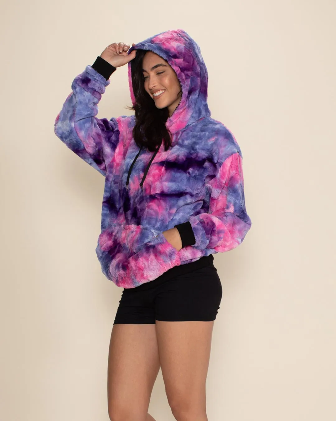 Cotton Candy Kitty Hooded ULTRA SOFT Faux Fur Hoodie | Women's