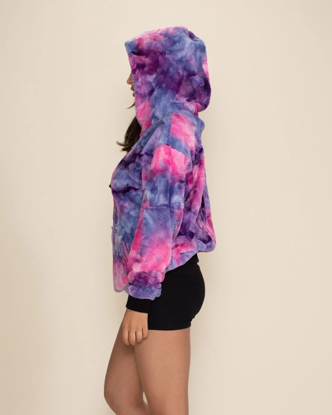 Cotton Candy Kitty Hooded ULTRA SOFT Faux Fur Hoodie | Women's