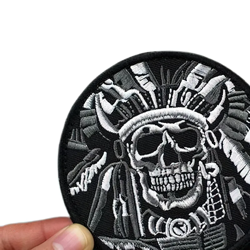 Gothic Patch Of Indian Skull / Stylish Embroidered Accessories / Alternative Fashion