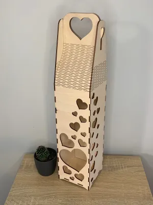 Hearts Bottle Gift Box -Large