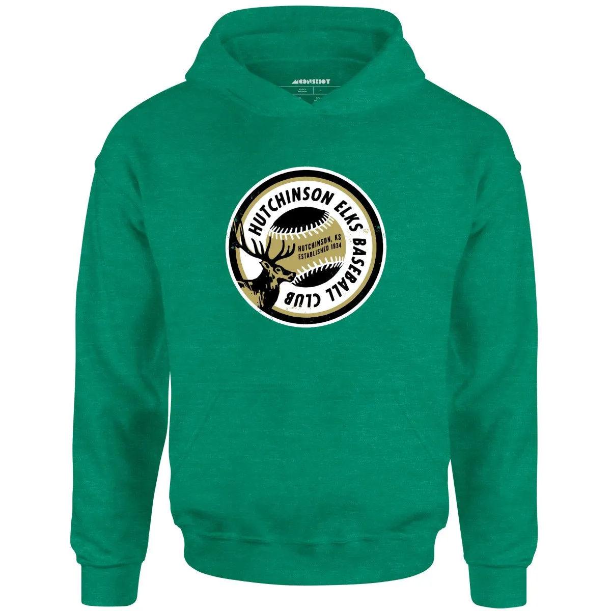 Hutchinson Elks - Kansas - Vintage Defunct Baseball Teams - Unisex Hoodie