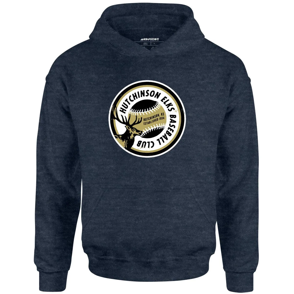 Hutchinson Elks - Kansas - Vintage Defunct Baseball Teams - Unisex Hoodie