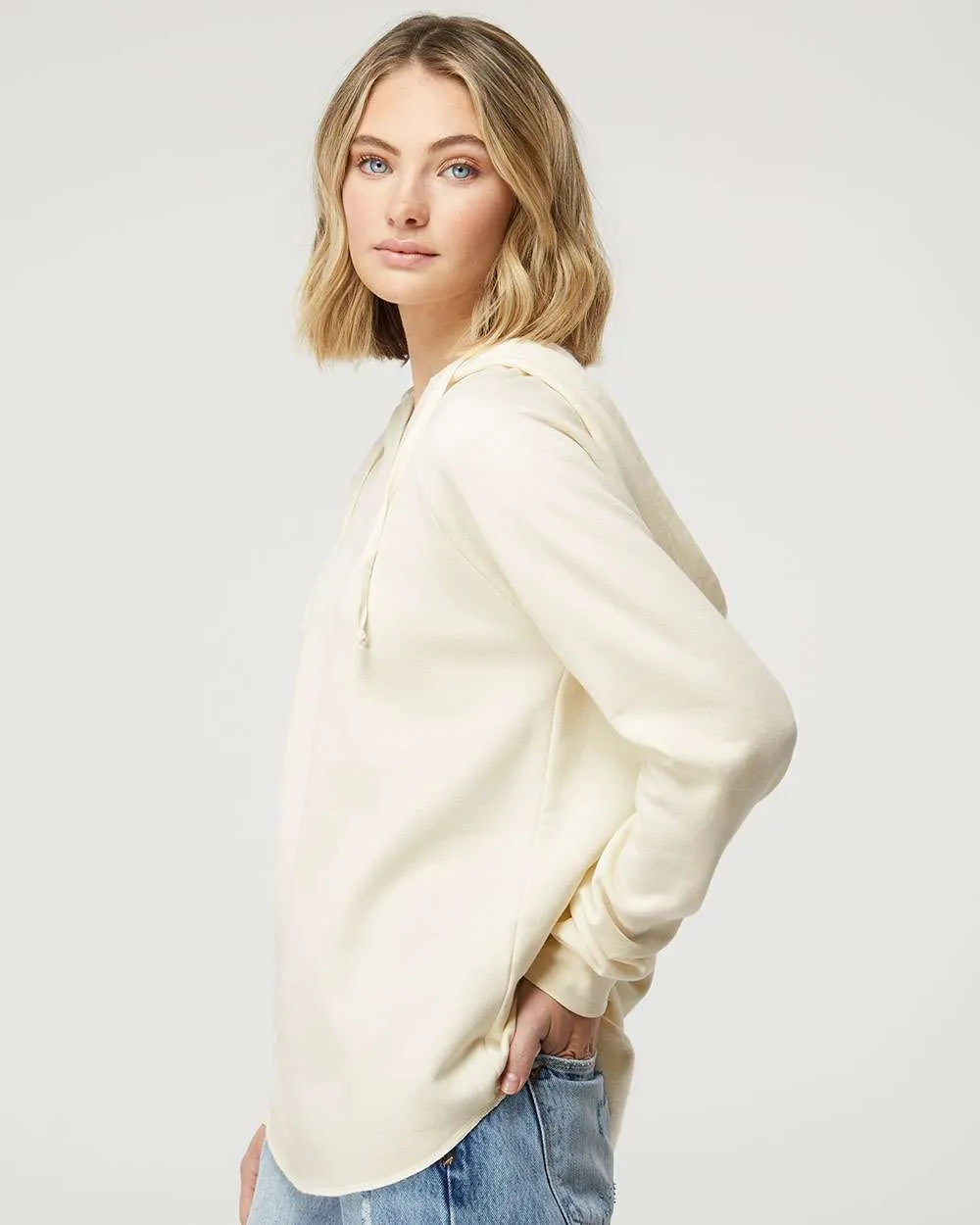 Independent Trading Co. Women’s Lightweight California Wave Wash Hooded Sweatshirt PRM2500
