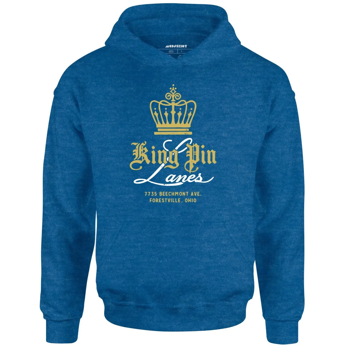 King Pin Lanes - Forestville, OH - Vintage Bowling Alley - Unisex Hoodie