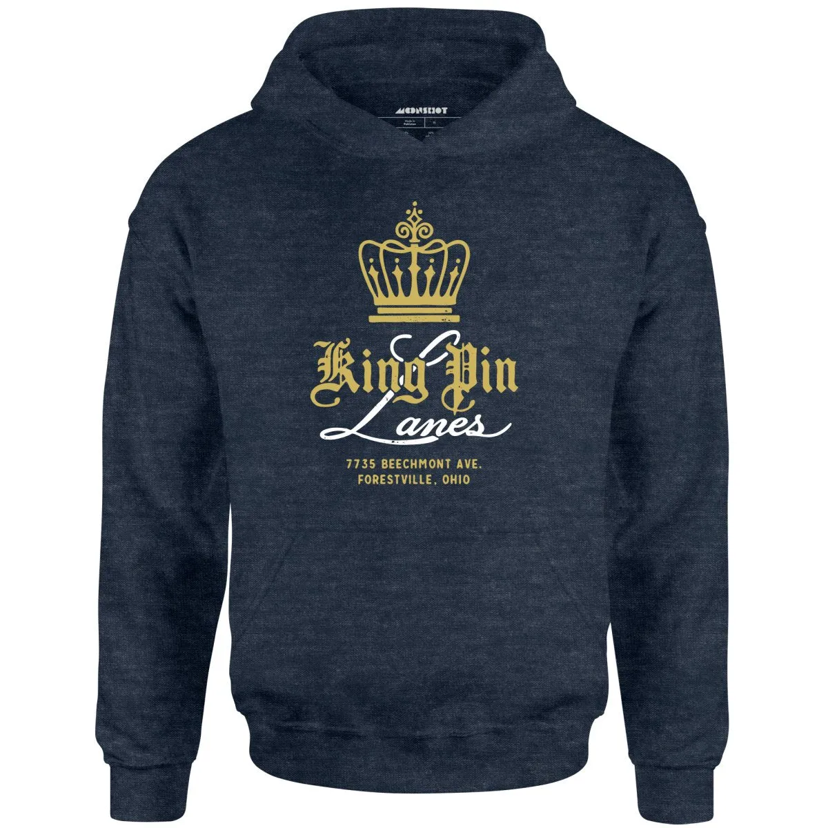 King Pin Lanes - Forestville, OH - Vintage Bowling Alley - Unisex Hoodie