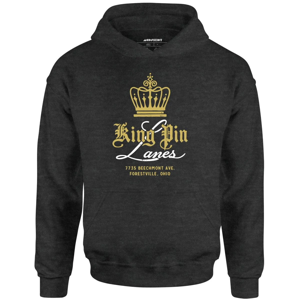 King Pin Lanes - Forestville, OH - Vintage Bowling Alley - Unisex Hoodie