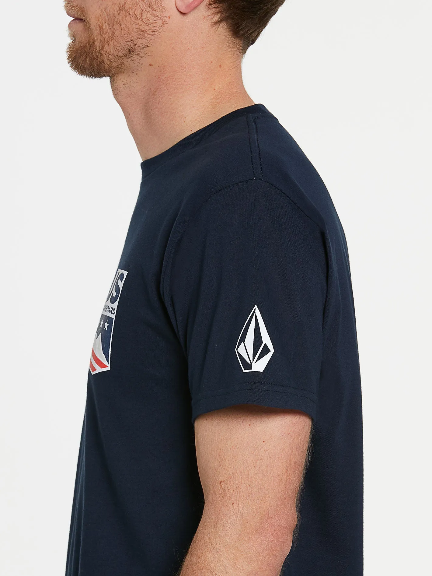 Mens USA Short Sleeve Tee - Navy