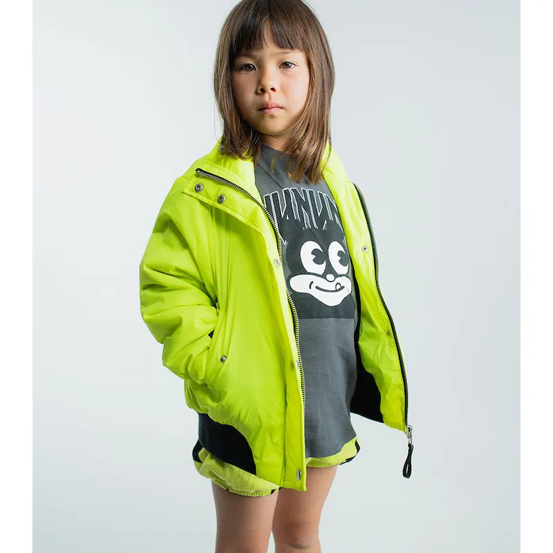 NUNUNU Only Human Bomber Jakcet Hot Lime