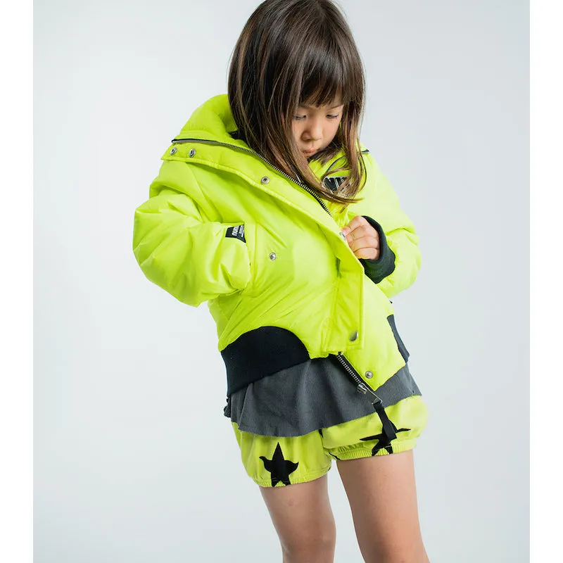NUNUNU Only Human Bomber Jakcet Hot Lime
