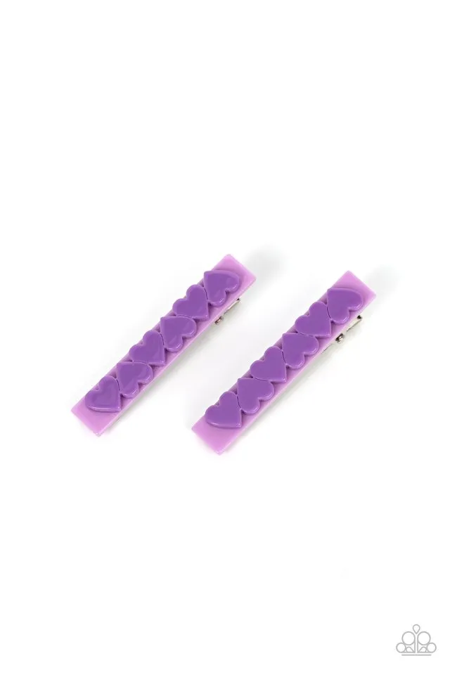 Paparazzi Hair Accessories ~ Cutely Cupid - Purple