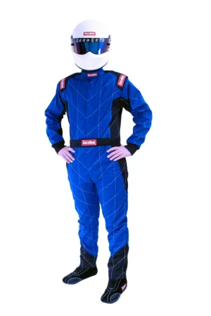 RaceQuip One Piece Single Layer Fire Suit - Blue - Small - 130922
