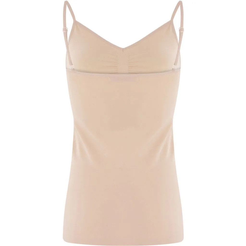 Seamless strap top- nude