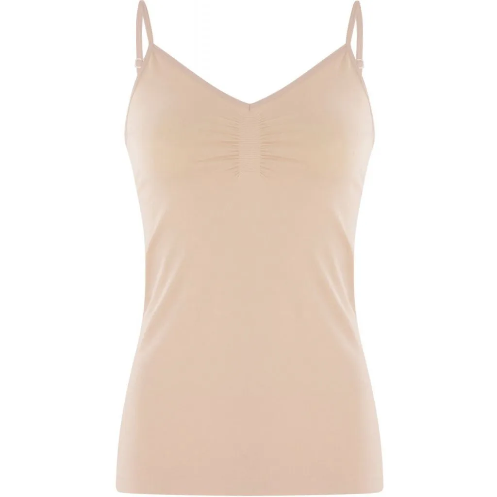 Seamless strap top- nude