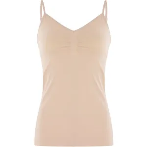 Seamless strap top- nude
