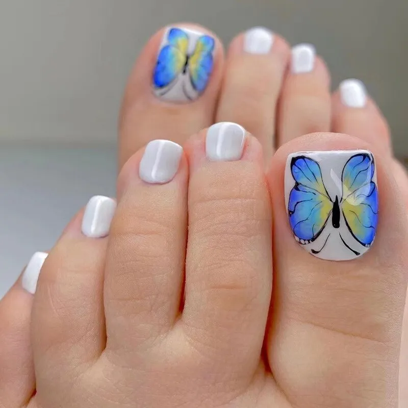 Stylish 24pcs Press on Toe Nails