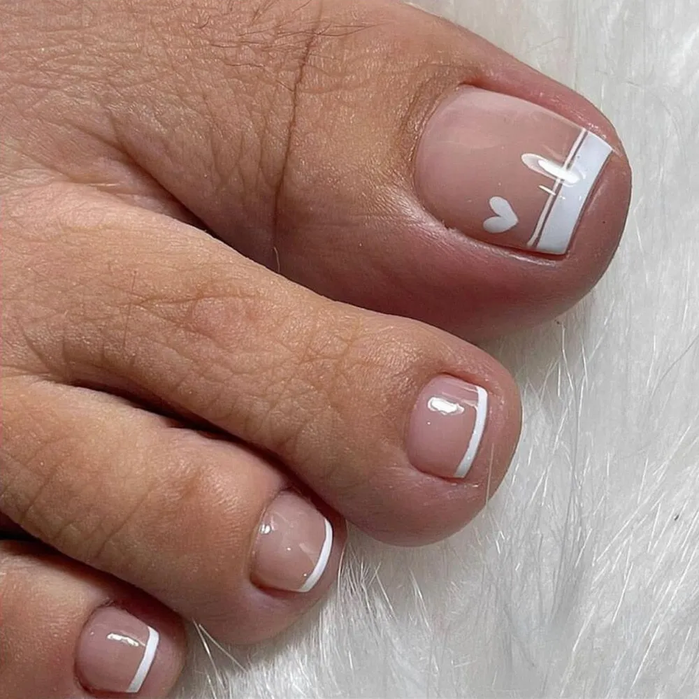 Stylish 24pcs Press on Toe Nails