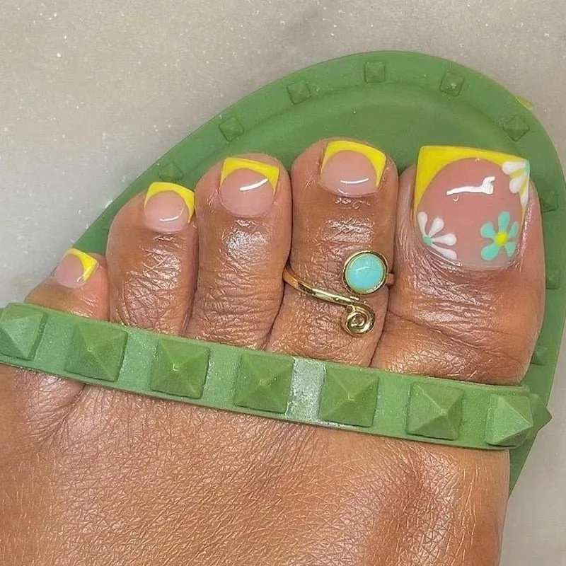 Stylish 24pcs Press on Toe Nails