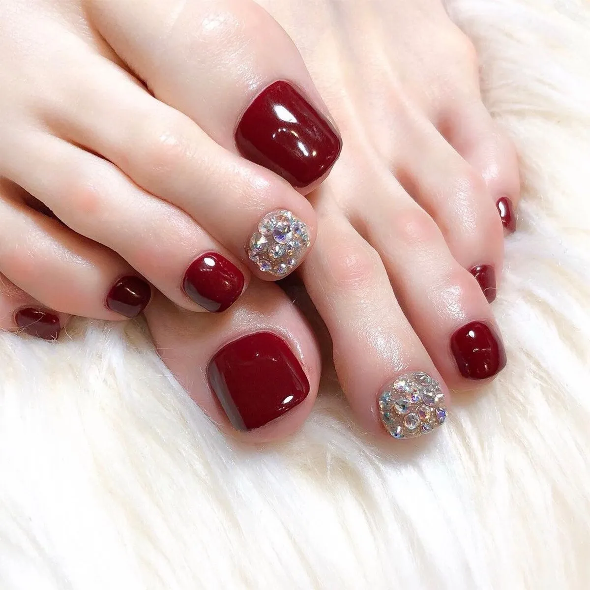 Stylish 24pcs Press on Toe Nails