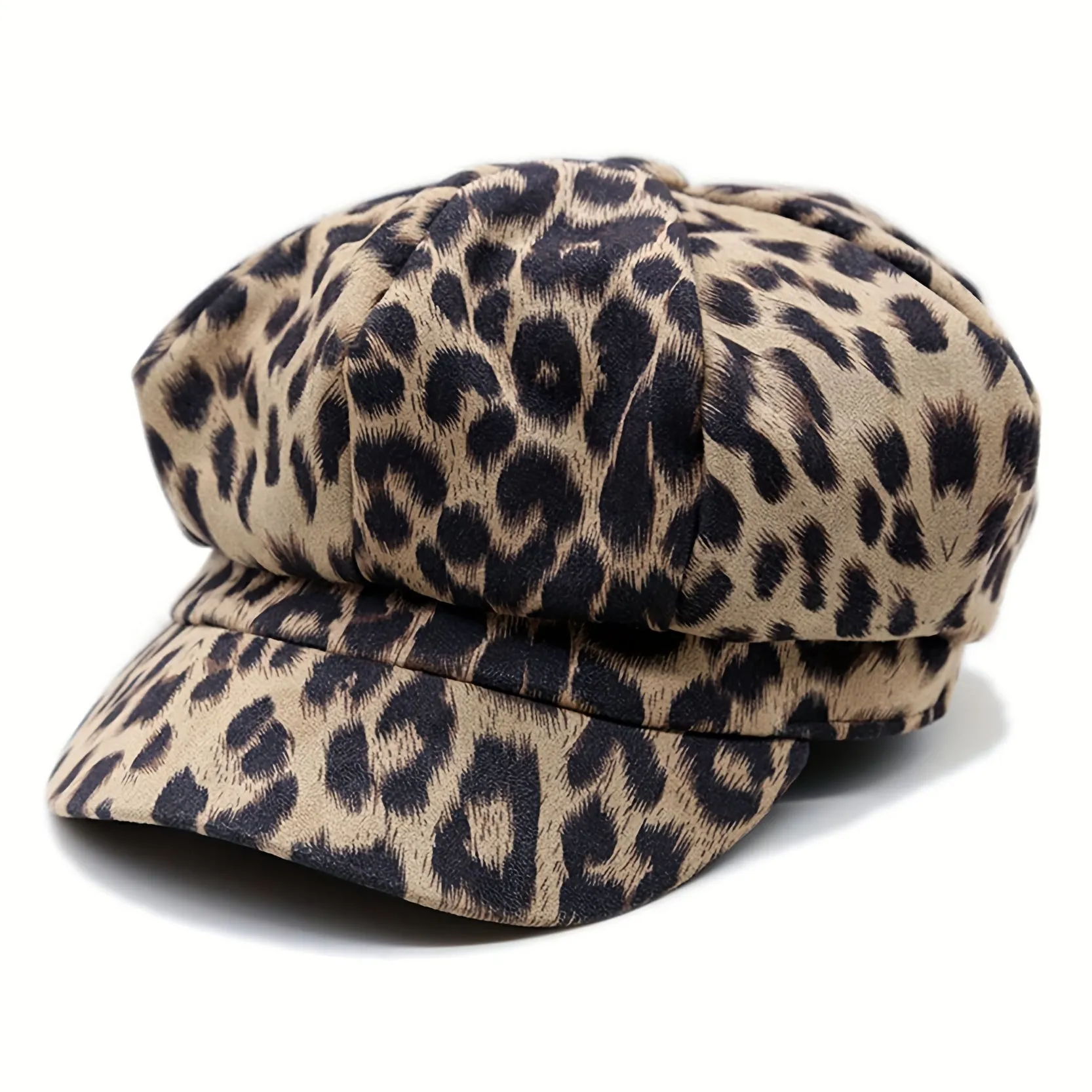 Stylish Leopard Print Beret Hat