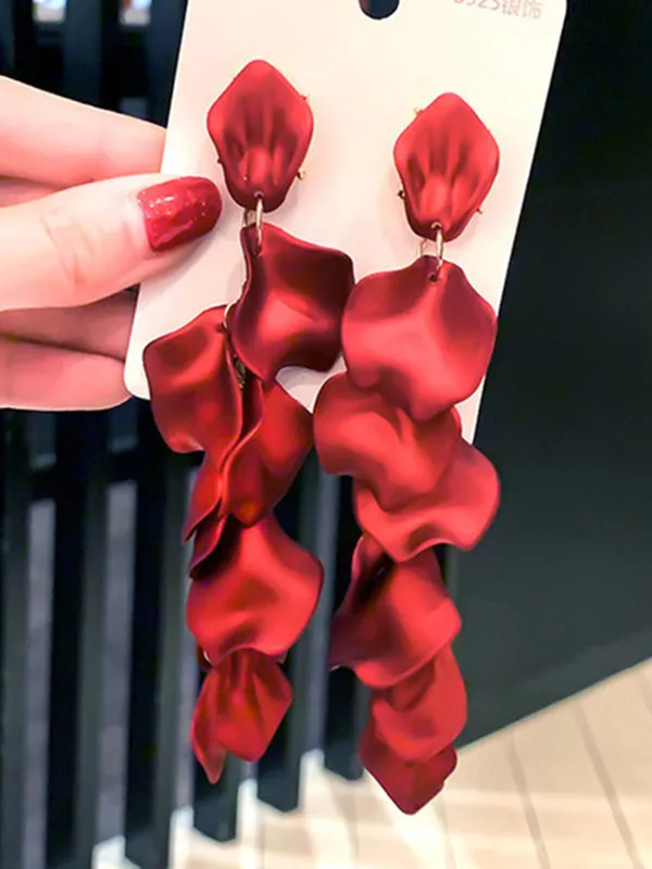 Wenkouban-Christmas Thanksgiving Stylish Tasseled Acrylic Earrings Accessories