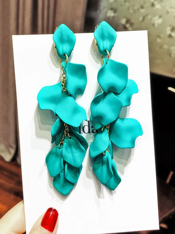 Wenkouban-Christmas Thanksgiving Stylish Tasseled Acrylic Earrings Accessories