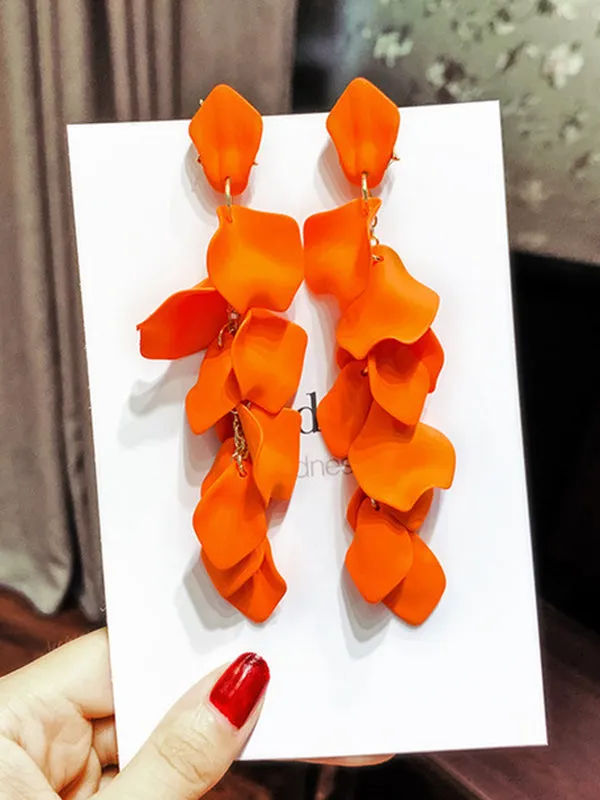 Wenkouban-Christmas Thanksgiving Stylish Tasseled Acrylic Earrings Accessories