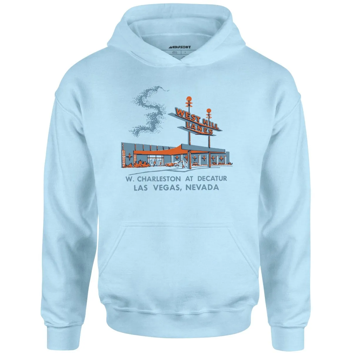 West Hill Lanes - Las Vegas, NV - Vintage Bowling Alley - Unisex Hoodie